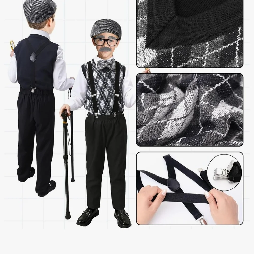 Kids 100 Days Of School old man costume
